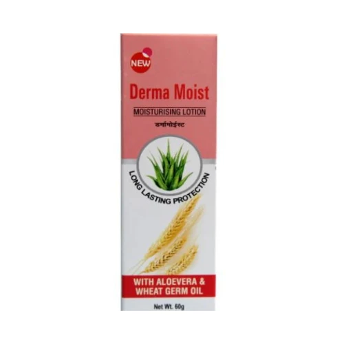 Derma Moist Moisturising Lotion, Enriched With Aloe-Vera And Wheat Germ Oil, 60gm