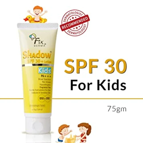Fixderma Shadow Sunscreen SPF 30+ Lotion | Sunscreen for Kids | - 75 gm