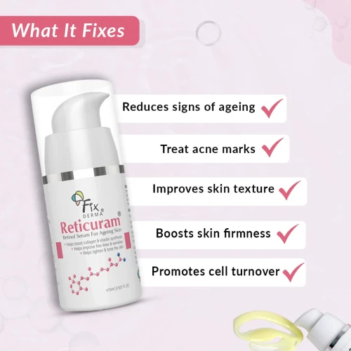 Fixderma .05% Pure Retinol Reticuram Face Serum - 15ml