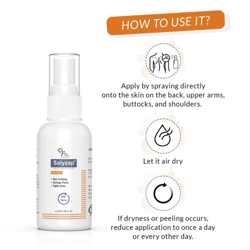 Fixderma Salyzap Body Spray For Acne on Back, Shoulders, Neck & Chest - 50ml