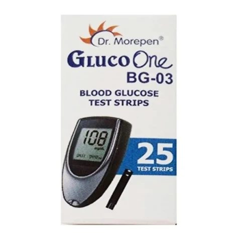 Dr. Morepen  Glucometer Blood Glucose Test Strips, 25 Strips (Pack of 25)