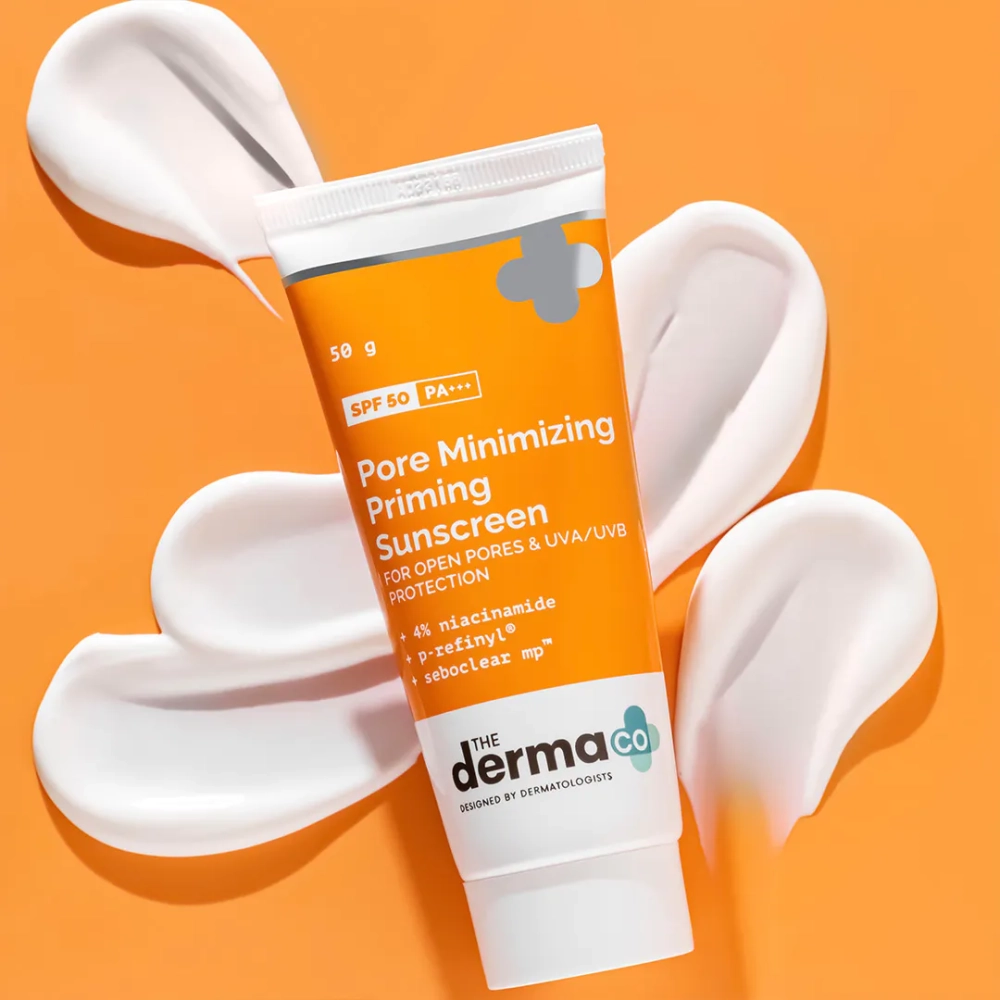 The Derma Co Pore Minimizing Priming Sunscreen SPF 50 PA+++ 50gm