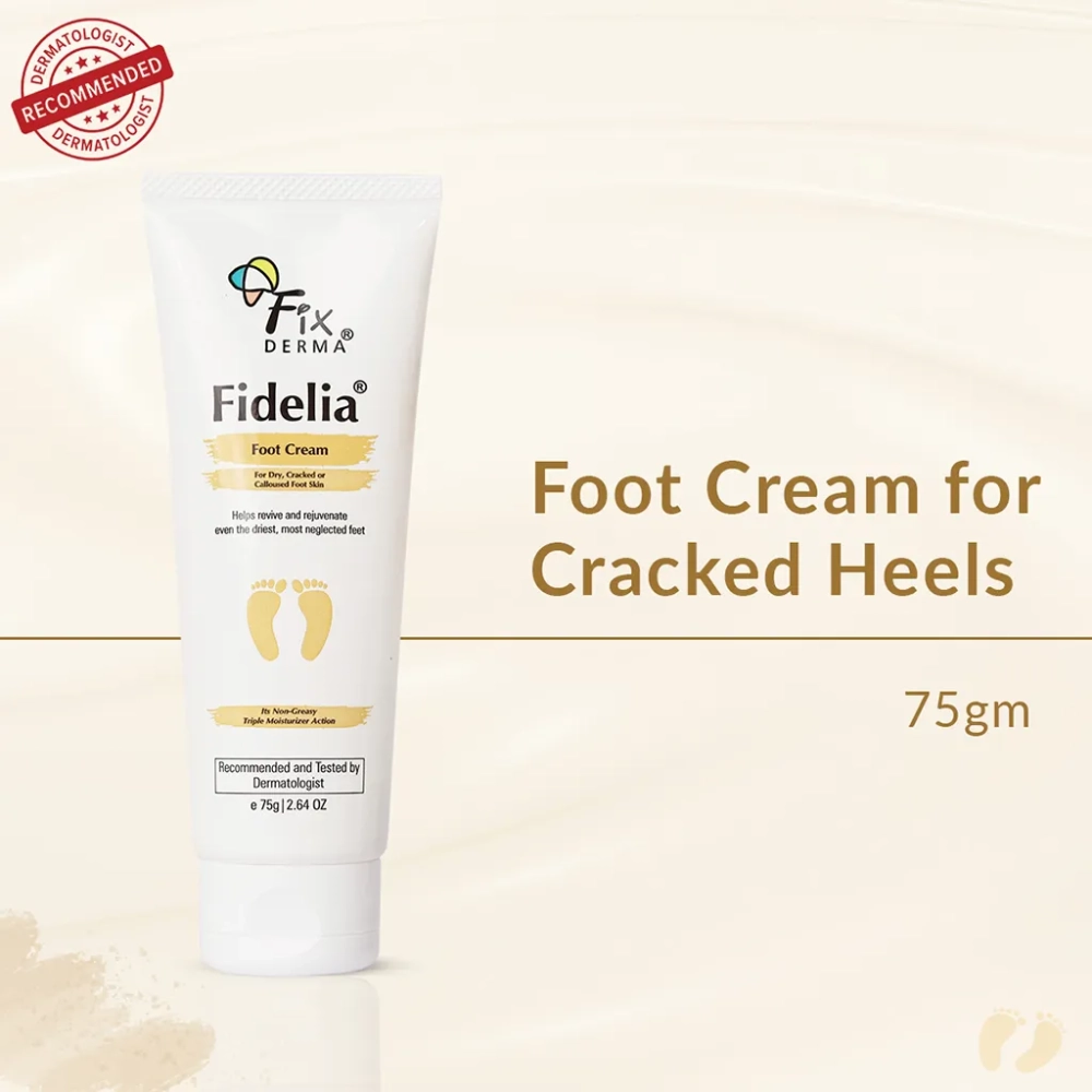 Fixderma Fidelia Foot Cream For Dry & Cracked Feet, Moisturizes, Soothes & Repair Feet (75 g)