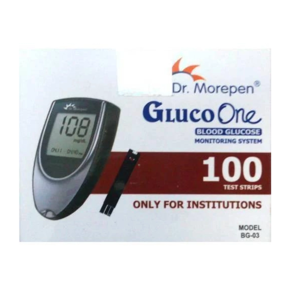 Dr. Morepen Glucometer Blood Glucose Test Strips, 100 Strips (Pack of 100)