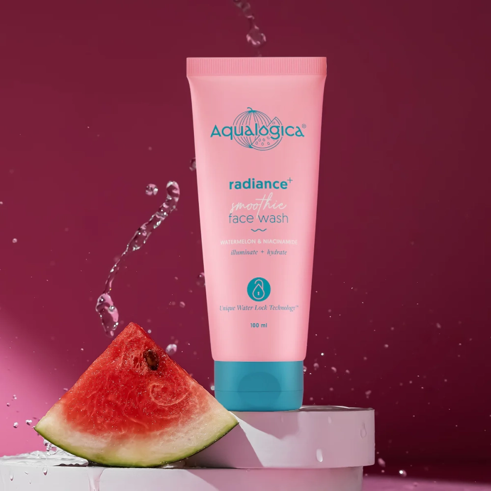 Aqualogica Radiance+ Smoothie Face Wash with Watermelon & Niacinamide for Men & Women -Reduces Dark Spots & Blemishes | For Oily, Dry & Acne Prone Skin -100ml