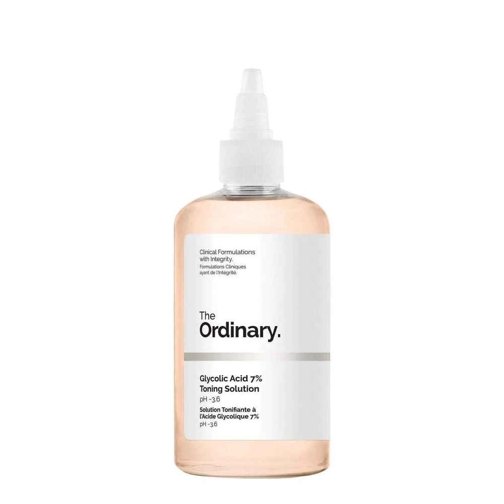 The Ordinary Glycolic Acid 7% Toning Solution 240ml for smooth skin texture, even tone and enhance luminosity