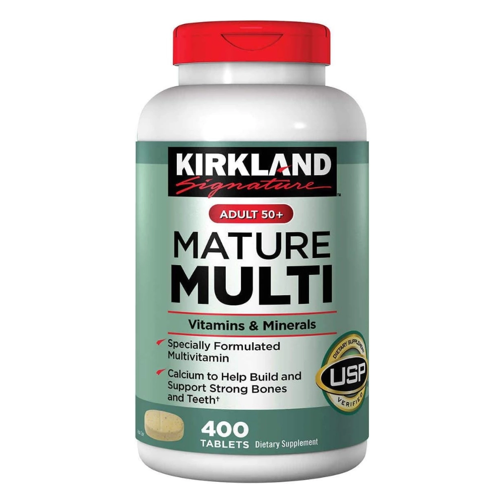 Kirkland Signature Adult 50+ Mature Multi Vitamins & Minerals, 400 Tablets