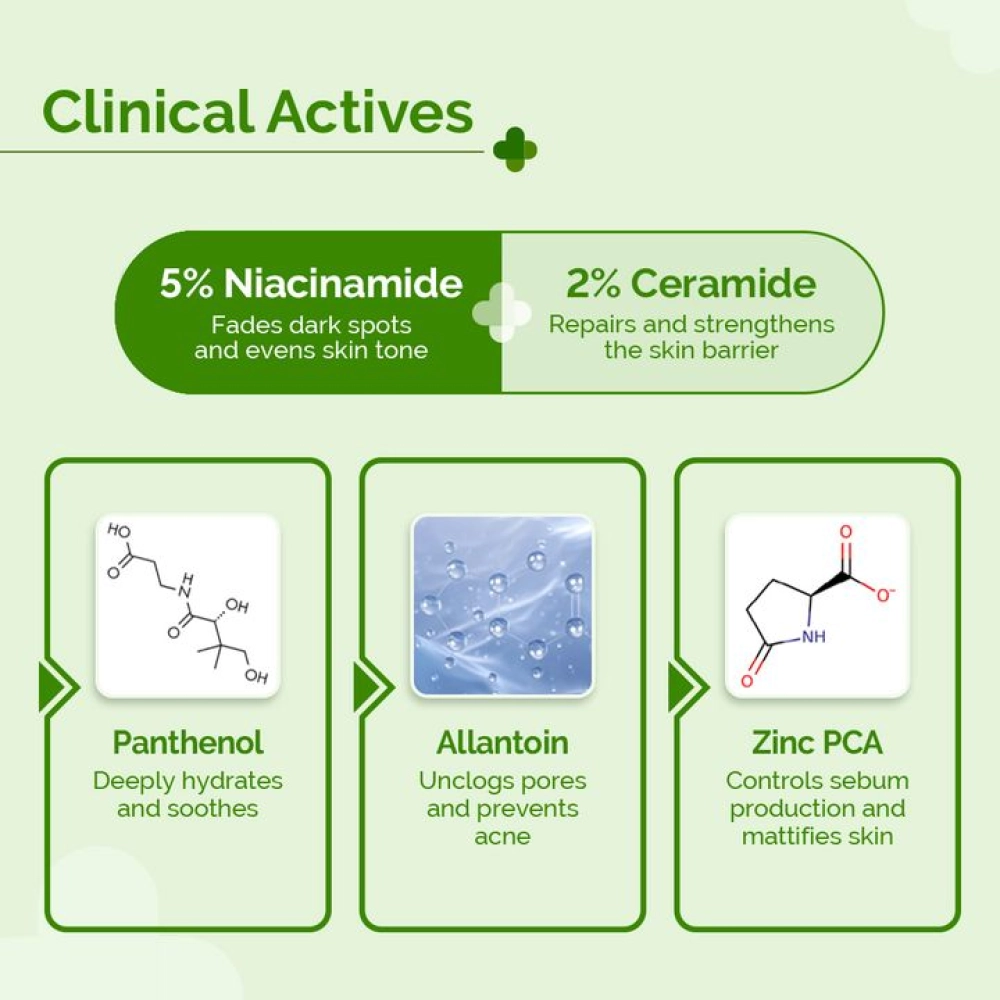 The Derma Co 5% Nia-Ceramide Mattifying Moisturizer with 5% Niacinamide & 2% Ceramide - 100g
