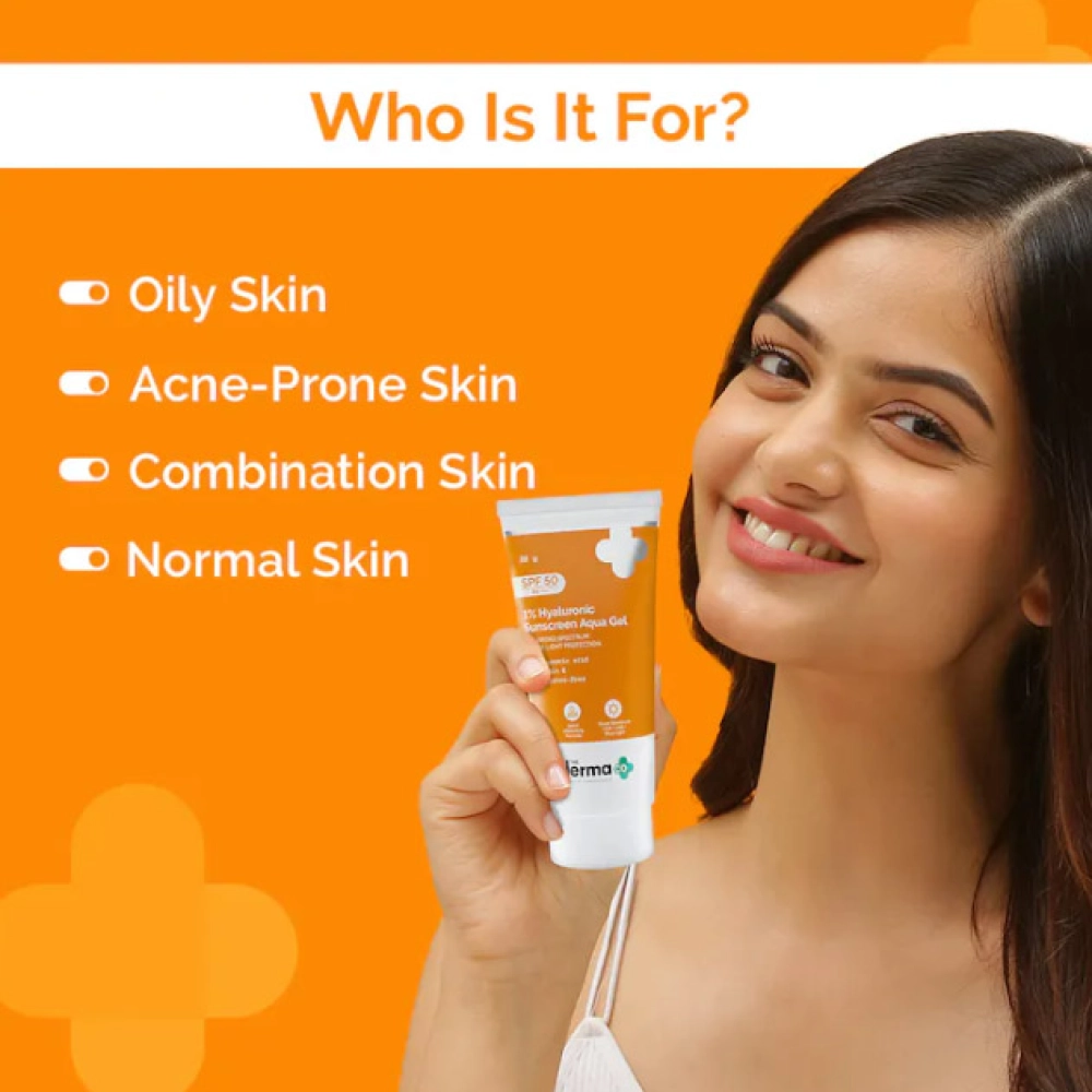 The Derma Co. 1% Hyaluronic Sunscreen Aqua Gel 80gm