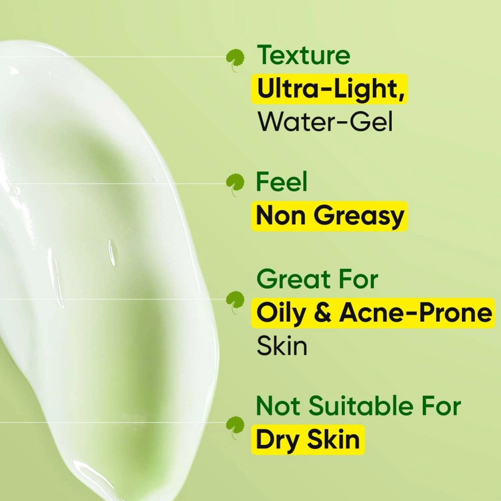 Dot & Key Cica + Niacinamide Oil-Free Face Moisturizer For Calm, Acne Free Hydrated Skin Fades Acne Scars & Dark Spots, Soothes Redness & Irritation | For Oily, Acne Prone & Sensitive Skin | 60Ml