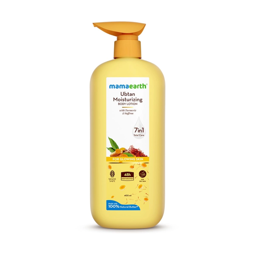 Mamaearth Ubtan Moisturizing Body Lotion with Turmeric & Saffron 400ml