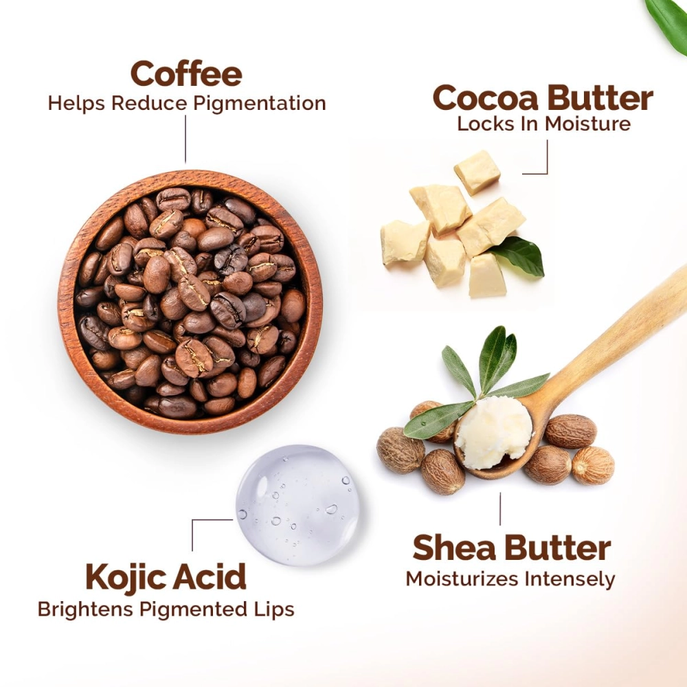 Mamaearth Cocoa Moisture Therapy Lip Balm with Cocoa Butter & Coffee for Dry & Chapped Lips - 15 g