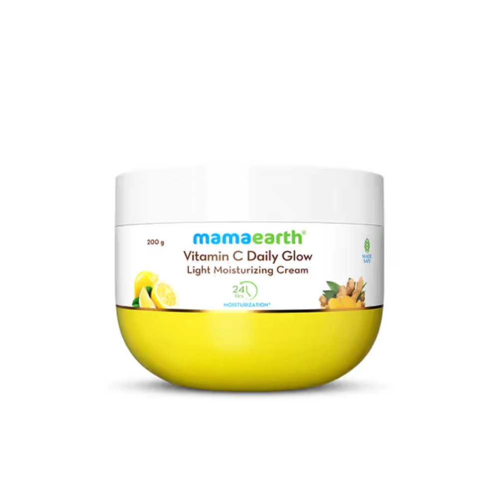 Mamaearth Vitamin C Daily Glow Light Moisturizing Cream with Turmeric & Vitamin C for Skin Brightening - 200 g