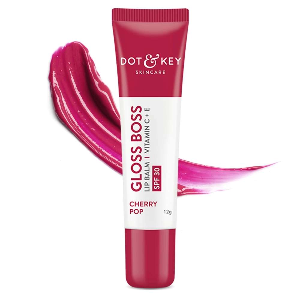 Dot & Key Gloss Boss Cherry Pop Vitamin C+E Lip Balm With SPF 30+ 12gm