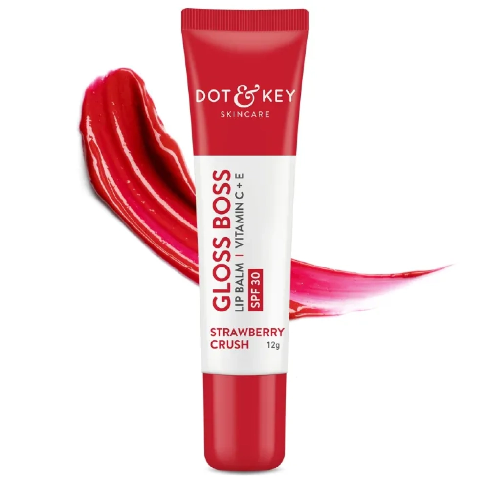 Dot & Key Gloss Boss Strawberry Crush Vitamin C+E Lip Balm With SPF 30+ 12gm