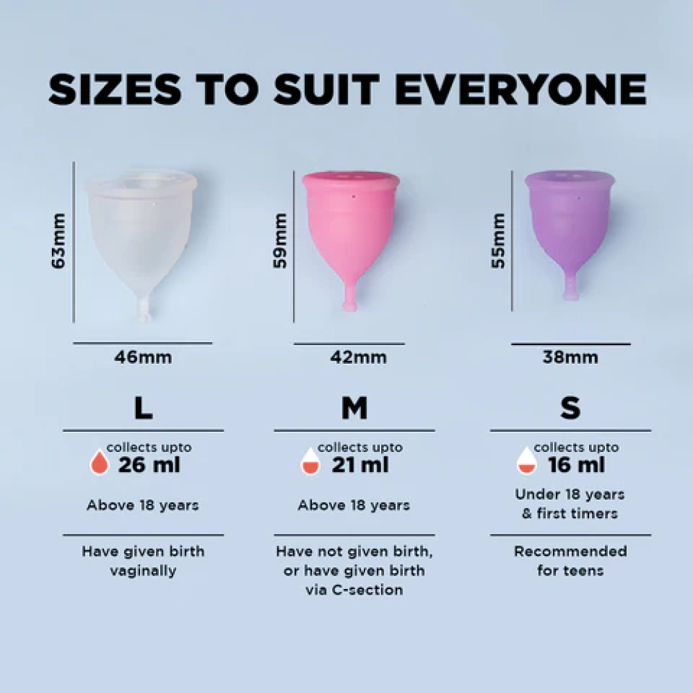 PEE SAFE Reusable Menstrual Cup – Medium - 18 Years & Above (Have Not Given Birth Vaginally)
