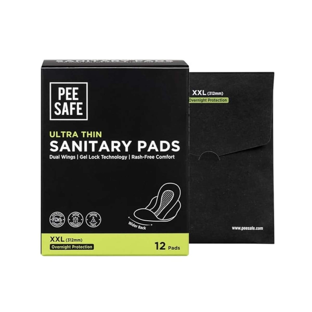 PEE SAFE Ultra Thin Sanitary Pads- Pack Of 12
