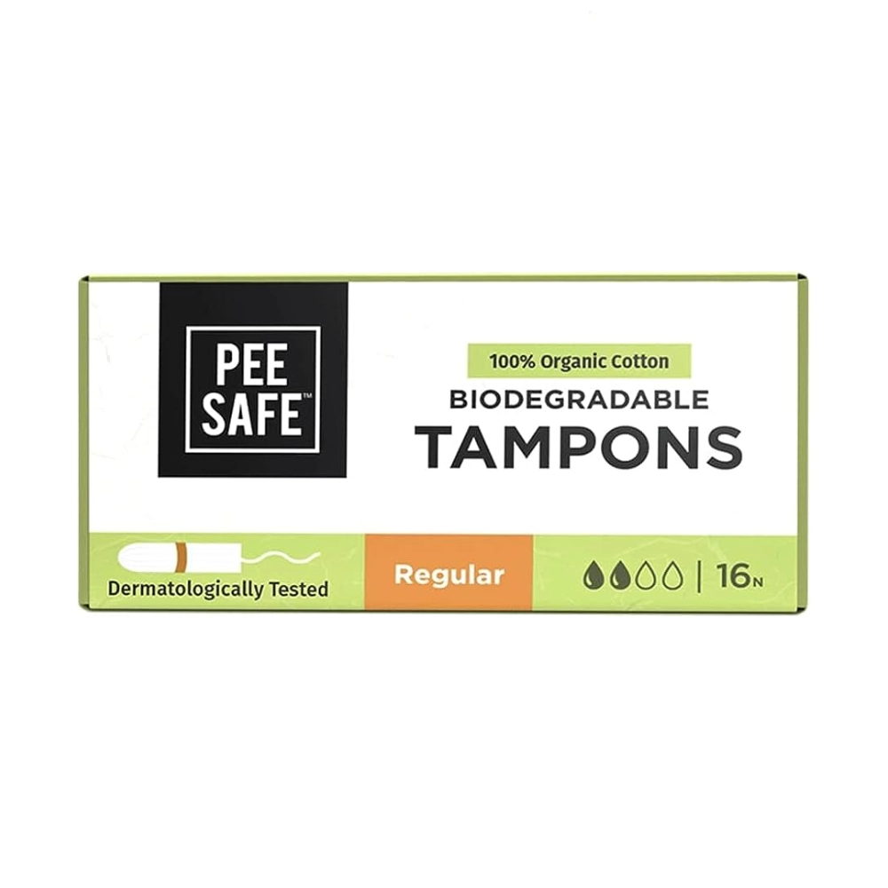 PEE SAFE Organic Cotton Tampon (Regular) - 16 pieces
