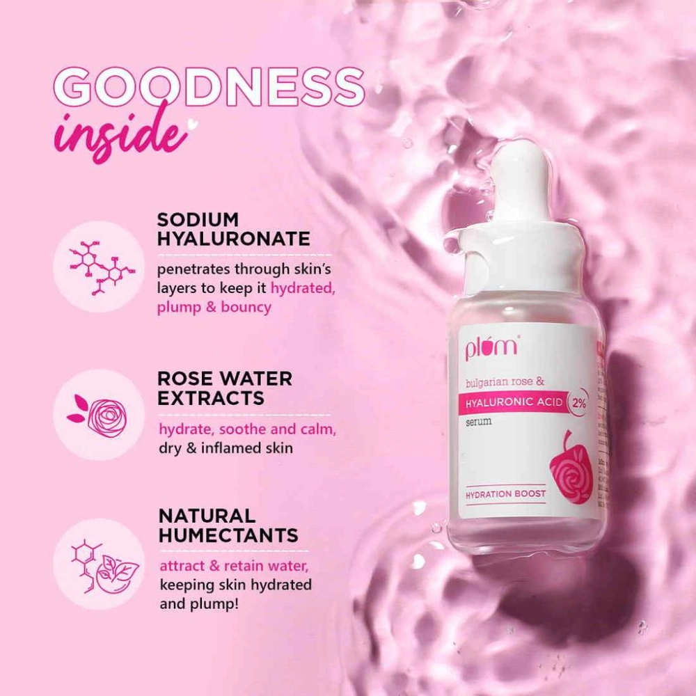 Plum Bulgarian Rose & 2% Hyaluronic Acid Serum 30ml