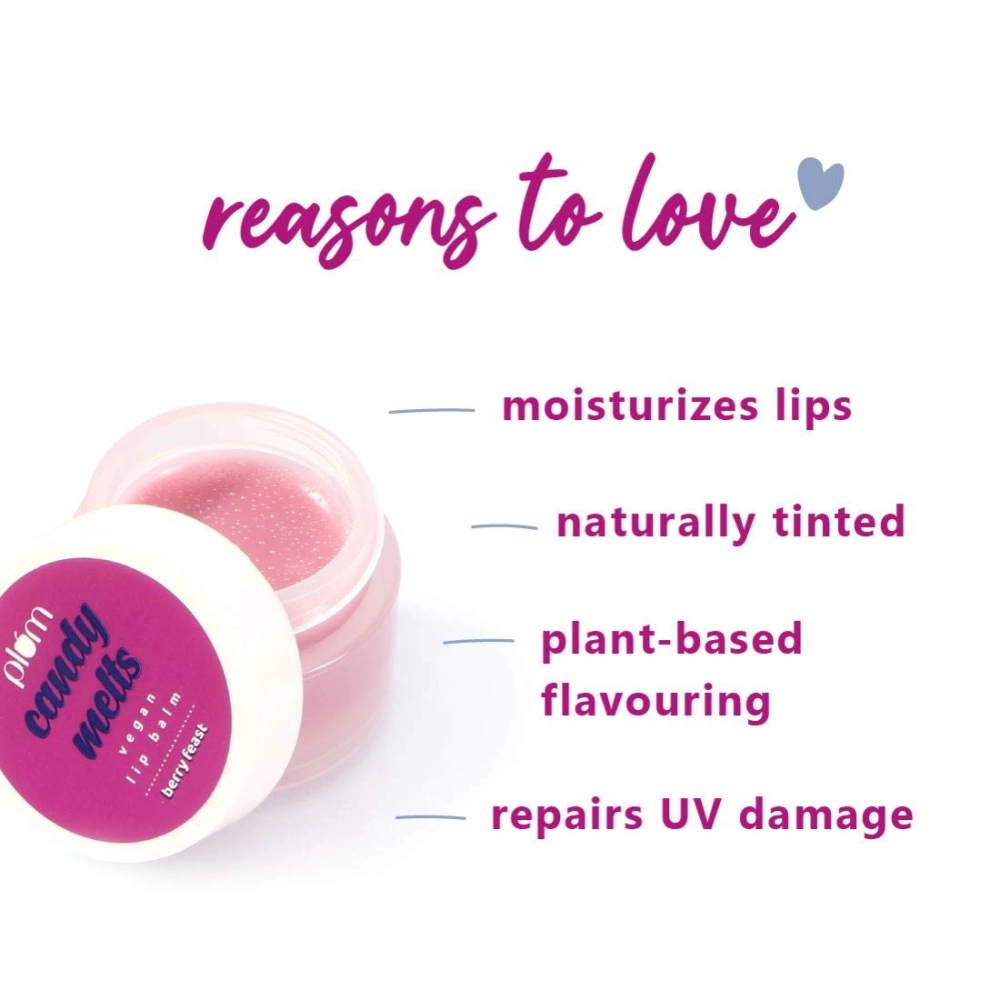 Plum Candy Melts Vegan Lip Balm - Berry Feast 12gm