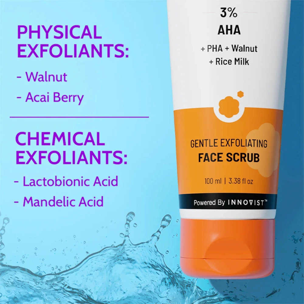 Chemist At Play Gentle Exfoliating Face Scrub for Clear & Glowing Skin 100ml