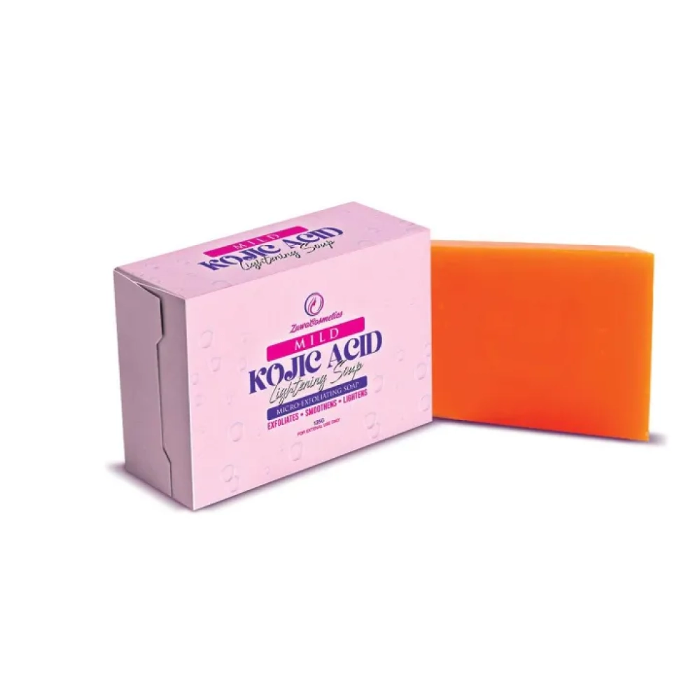 Mild Kojic Acid Soap by Zuwa Cosmetics,For Dry And Sensitive Skin,Gently Exfoliates, Smoothens, Lightens - 135 gm Best For Dry And Sensitive Skin Types