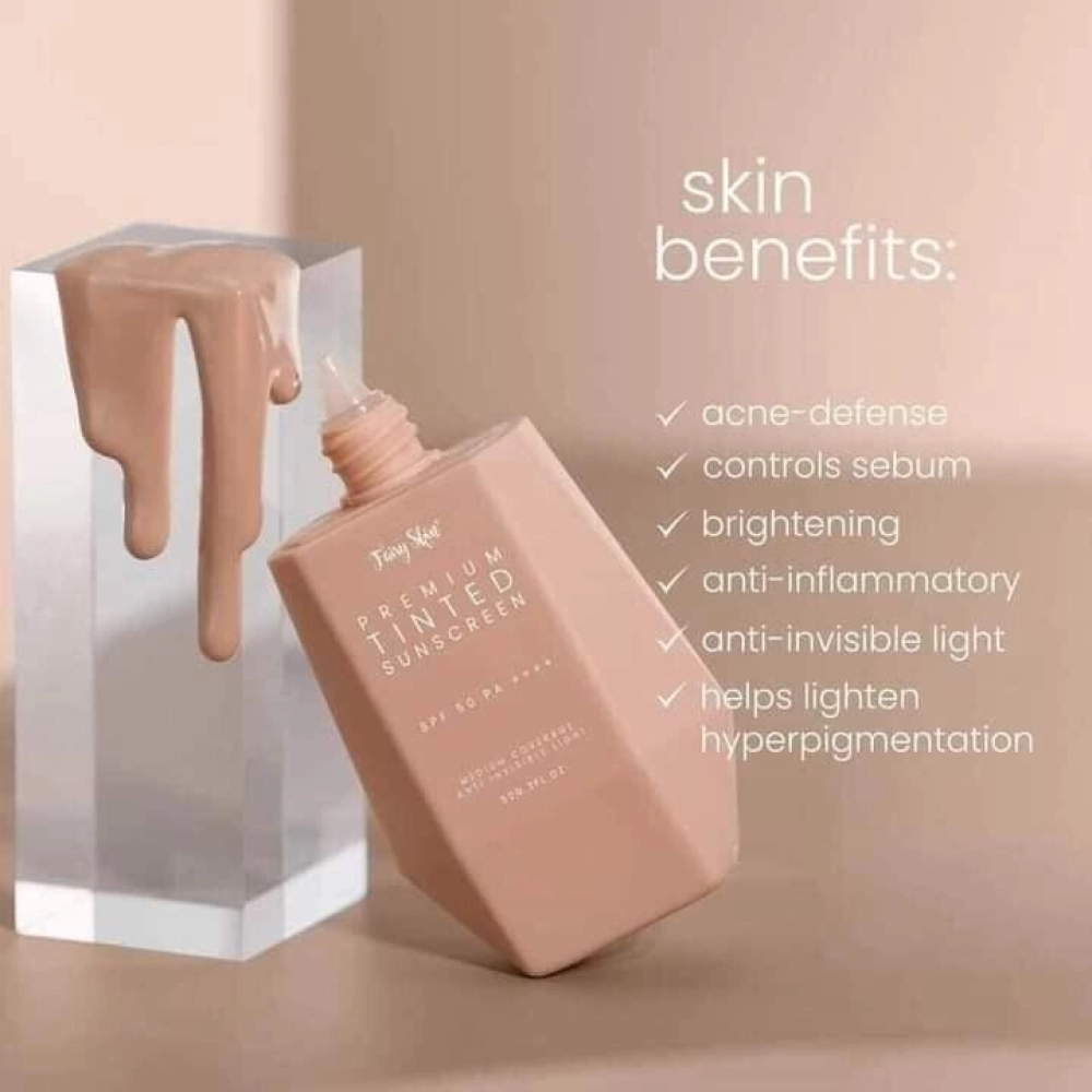 Fairy Skin Premium TINTED Facial Sunscreen Cream SPF50 PA++++50g