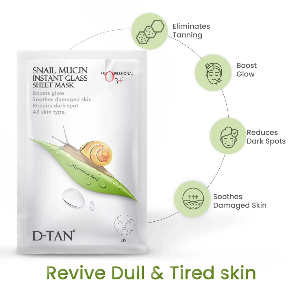O3+ Snail Mucin Instant Glass Sheet Mask