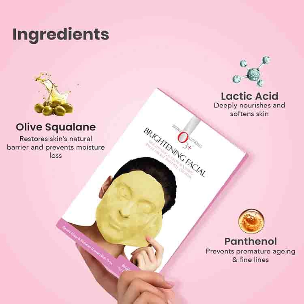 O3+ Brightening Facial Kit With Peel Off Mask for Dull Skin