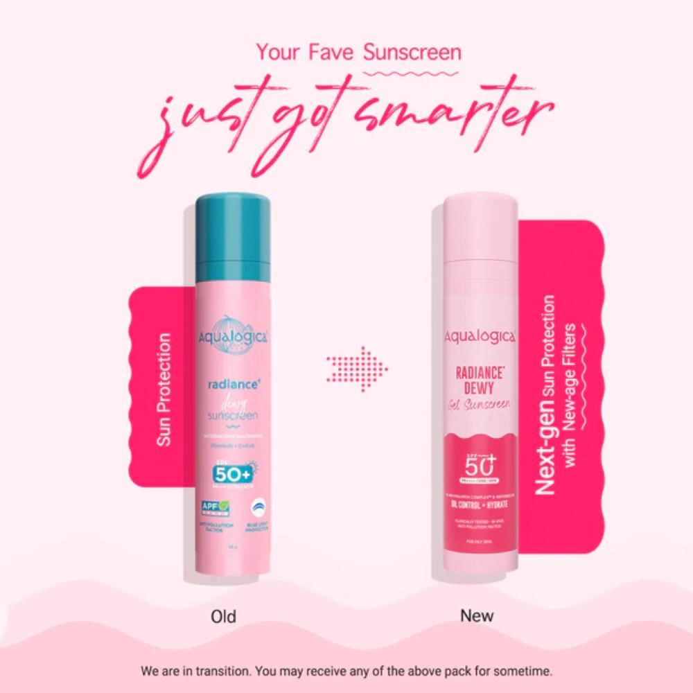 Aqualogica Radiance+ Dewy Sunscreen SPF 50 PA+++ with Watermelon & Niacinamide 50g